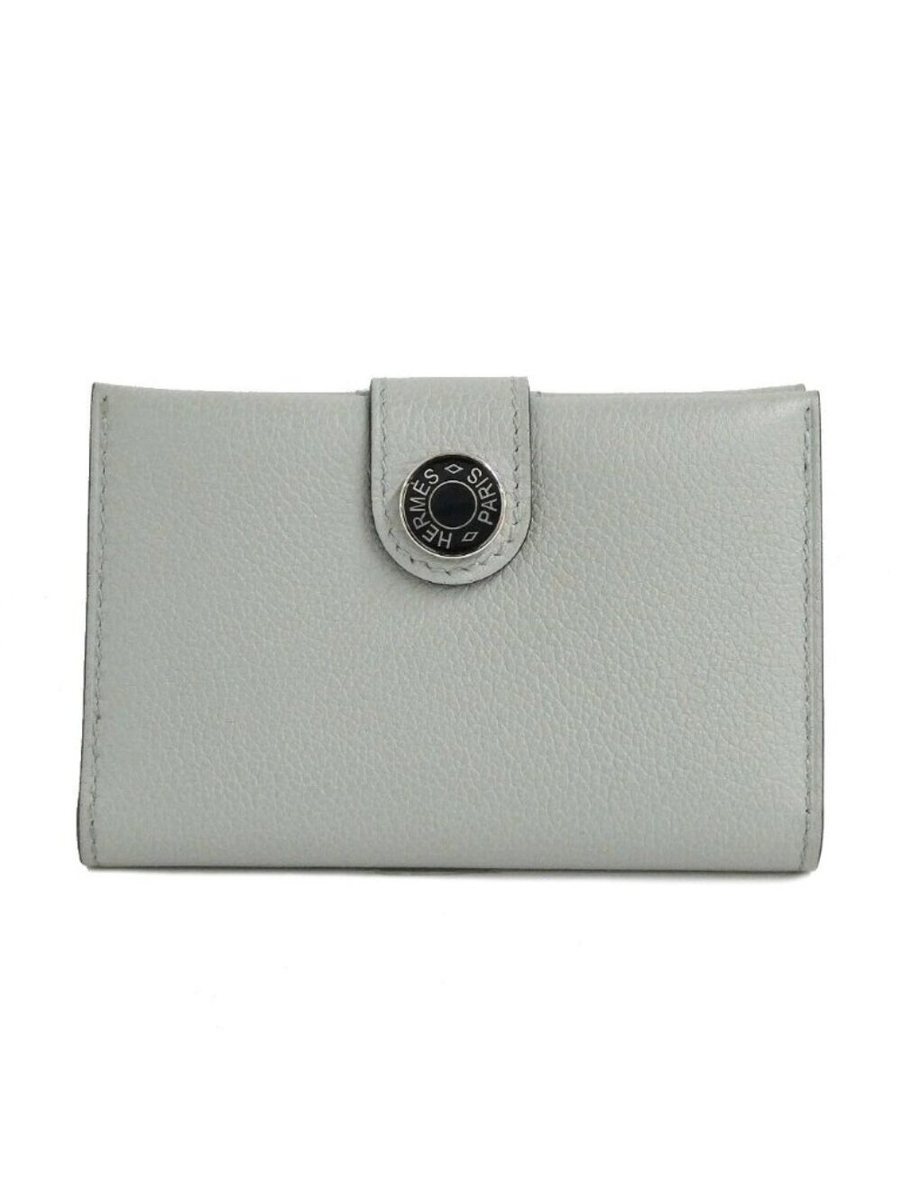 Hermes Card Case M S Evercolor Gray Sellier